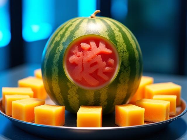 IT企業のローンチパーティーフルーツディスプレイ