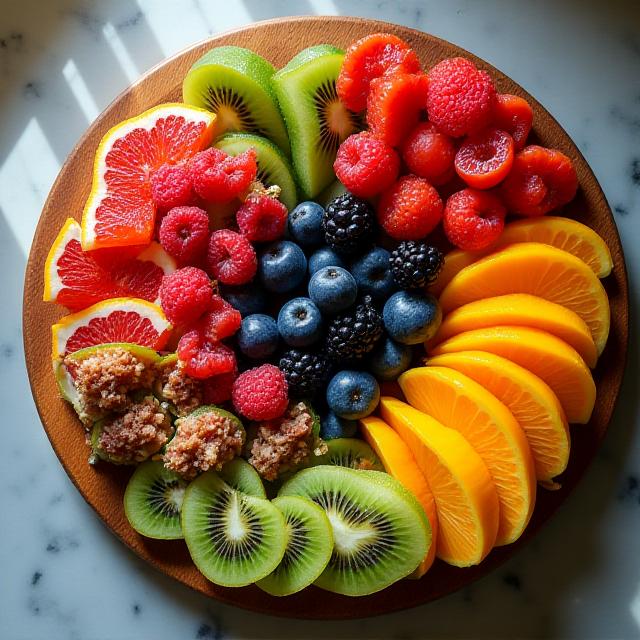 卒業パーティーのカラフルフルーツプラッター