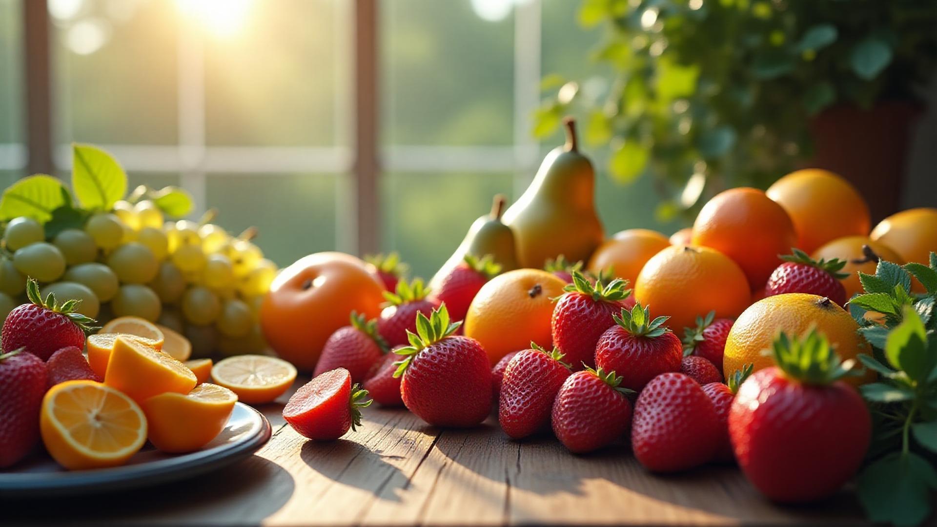 新鮮な有機フルーツの詰め合わせ